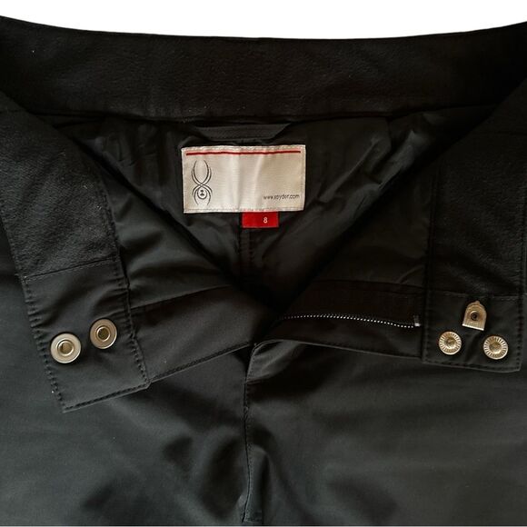 Spyder Winner Athletic Fit Black Insulated Snow Pants Women’s Size 8 - Picture 3 of 8